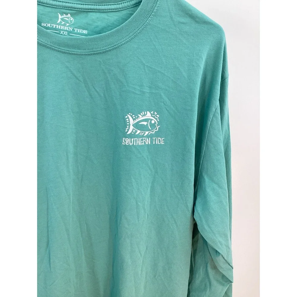 Mens‎ Southern Tide Golf 19th Hole Long Sleeve Tshirt -Mint Green